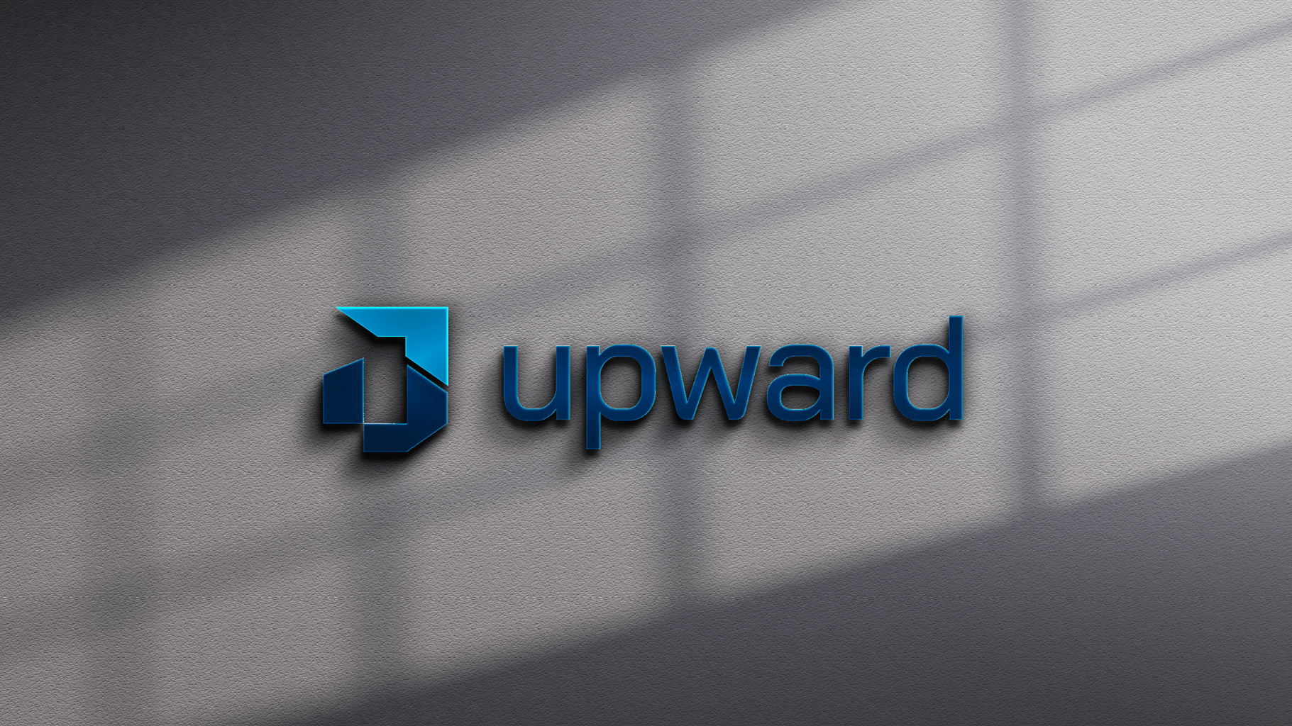 Logo aplicado em parede texturizada